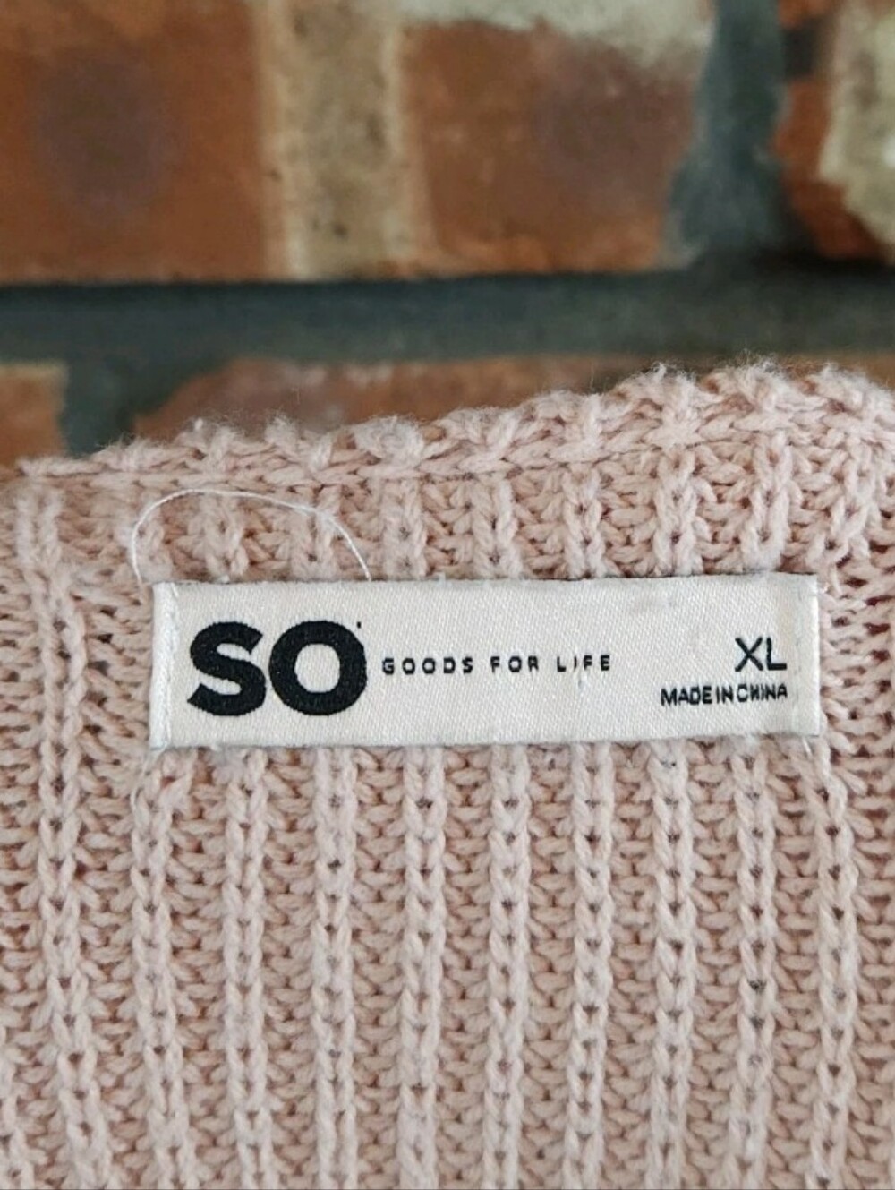 SO Pink Ribbed Knit Boxy Fit Scoop Neck Drop Shoulder Sweater Comfy Women's XL - Picture 6 of 6